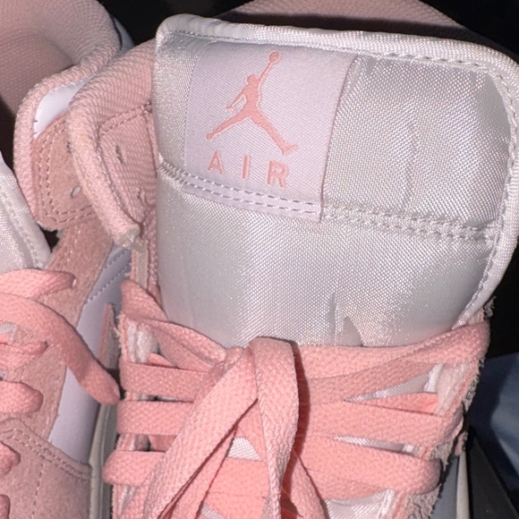 Jordan High Top Sneakers in Pink and White - Picture 6 of 10
